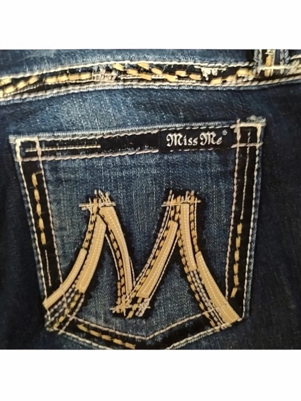 Gorgeous Y2K Miss Me’M’ Series Boot Jeans with Embellished Pockets 34” Inseam